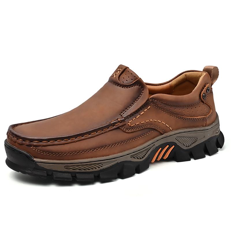 Fashion High Quality Men Casual Leather Office Loafers Outdoor Non Slip Walking Flats Business Shoe Classic Work Office Driving Sneakers