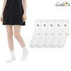 Arnold Palmer Women's Mid-calf Ribbed Socks White Comfortable Ankle Fashion Socks 5 Pairs Made In Korea Gift