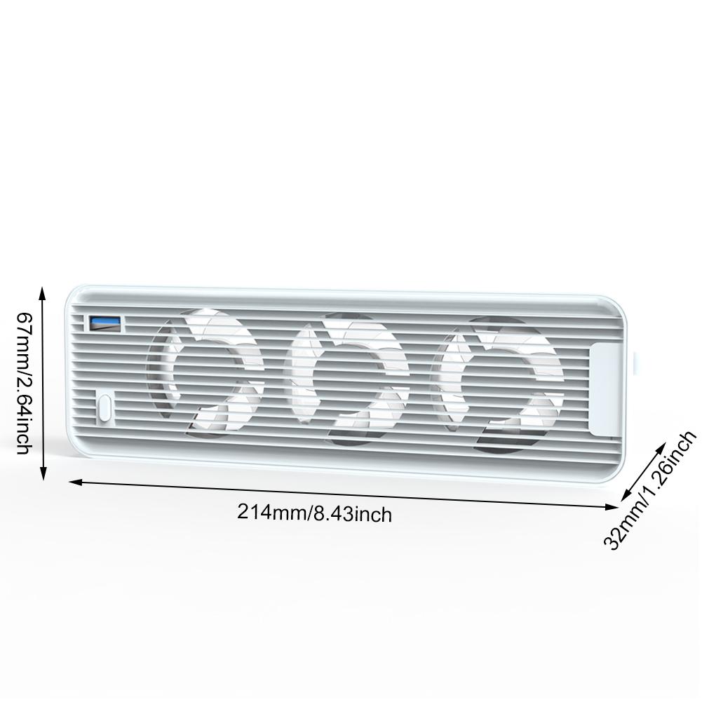 Quiet Cooler Fan 5500RPM Cooling Fan LED Light Efficient Cooling System with 3 Fans for Playstation 5 Disc&Digital Edition