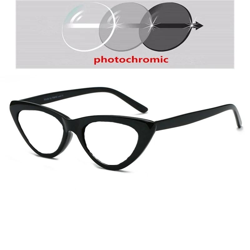 Diopter -0.5 -0.75 To -6.0 Anti-Glare Cat Eye Myopia Sunglasses Women Uv400 Triangle Prescription Spectacles Pc Frame