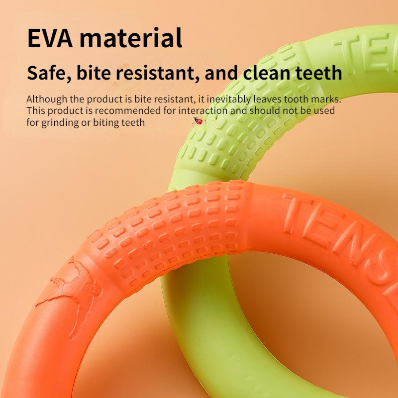 Rund Ring Hundleksaker Bitmotstånd Flygande Flytande Träningsring Dragleksaker EVA Interaktiv Tugg leksak för Små Medelstora Hundar