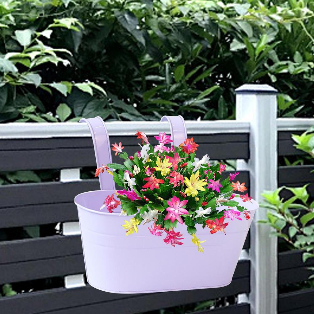Hängender Blumentopf, Eiseneimer, Pflanzgefäß, abnehmbare Haken, Pflanzenhalter für Balkon, Schlafzimmer
