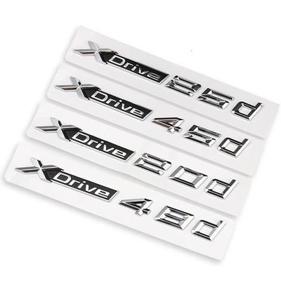 3D Black Car Fender Emblem Trunk Badge Sticker Xdrive 18d 20d 25d 28d 30d 35d 40d 45d 48d 50d Logo For BMW X1 X2 X3 X4 X5 X6 X7 R4O