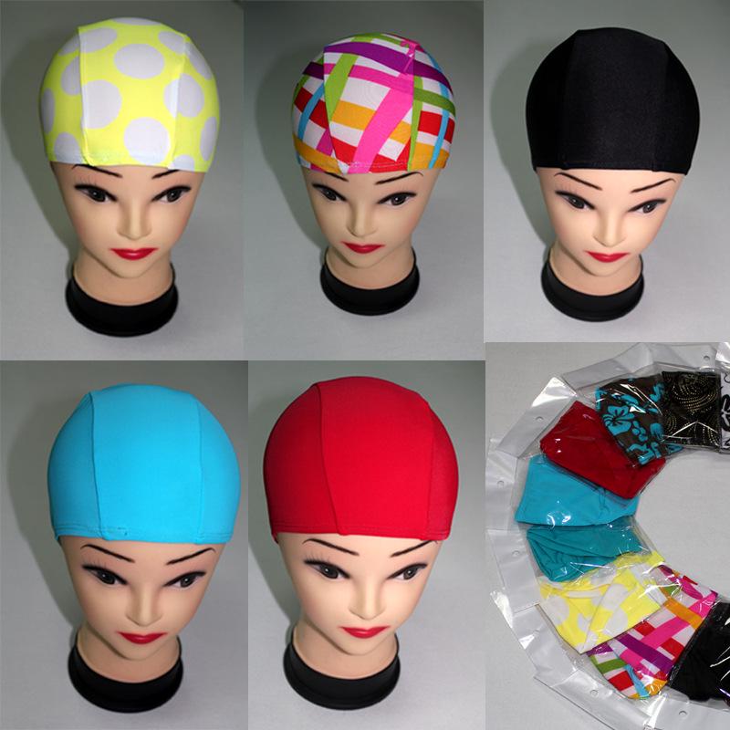 Barevné látkové plavecké čepice - K dispozici stovky možností