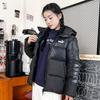 PUMA Down Jackets Women's Black Hooded Moderate Puffer Jacket 678722-01