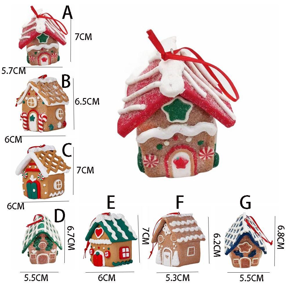 Fashion Christmas House Cute Hanging Ornament Christmas Tree Decoration Pendant  Xmas Tree