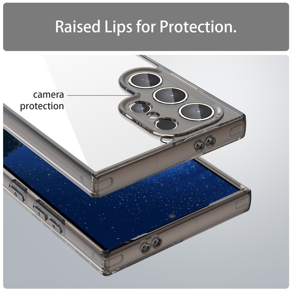 For Samsung Galaxy S24 Ultra Case TPU+Acrylic Phone Back Cover Anti Yellowing