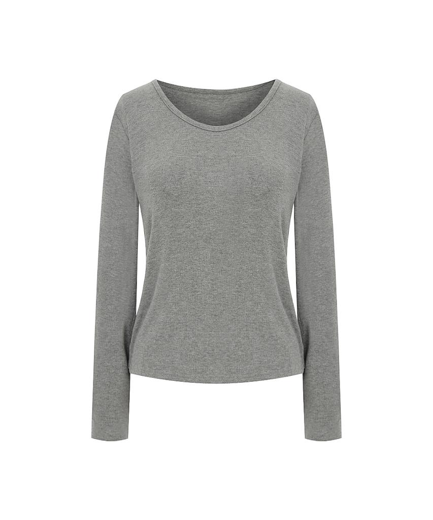PAIGEFLYNN Basic Ribbed V-Neck T-Shirt_P6Ats005C
