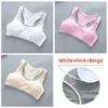 3PC Girl Training Bras Teens Underwear Solid Color Sport Young Racerback Training Crop Top
