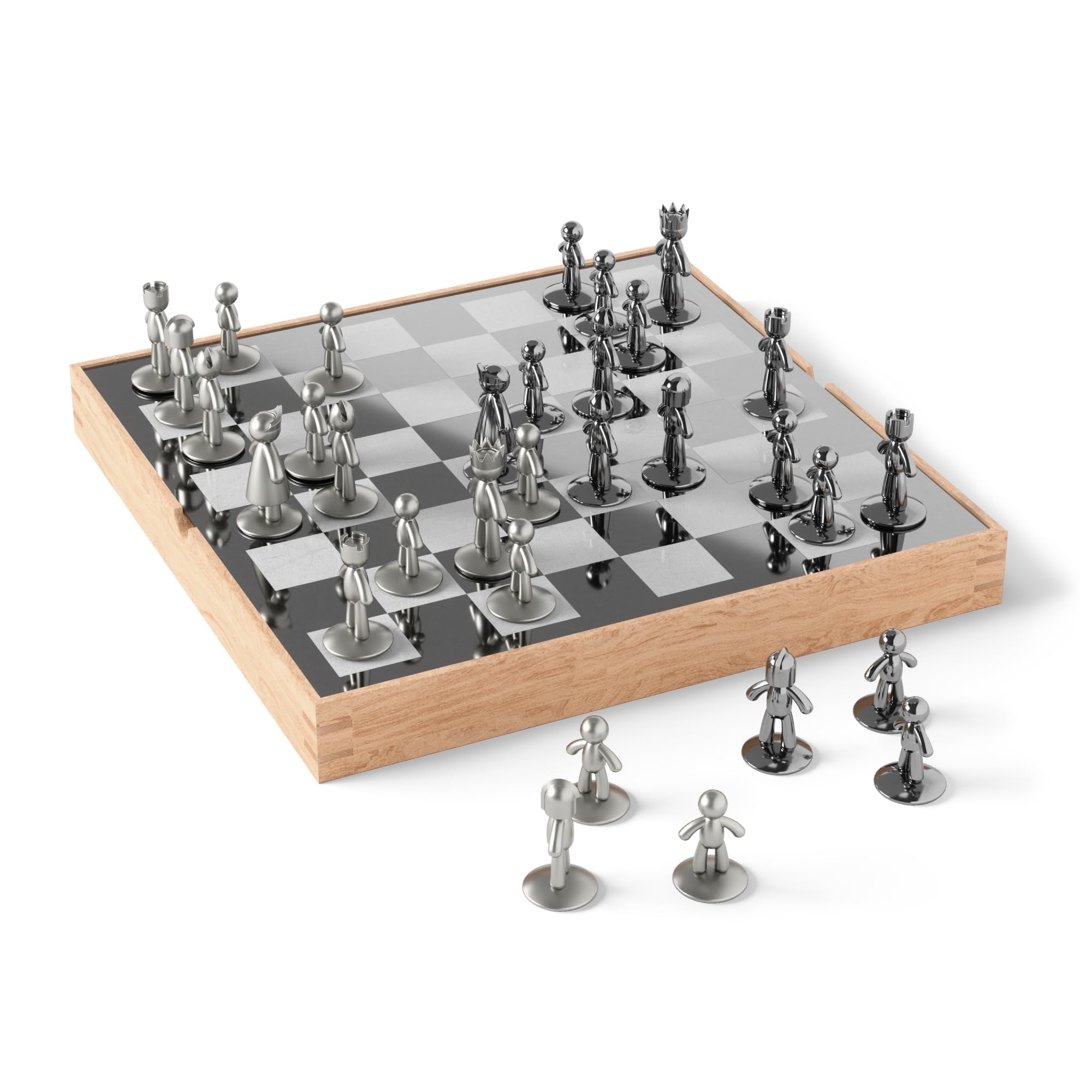 

Umbra Buddy Chess 21005304390 Set, Natural, 33x33cm,
