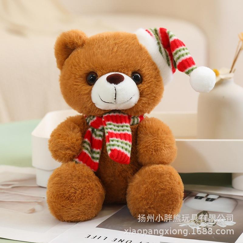 Teddy Bear Doll Couple Scarf Bear Plush Toy Love Bear Doll Christmas Elk Penguin Old Man Series