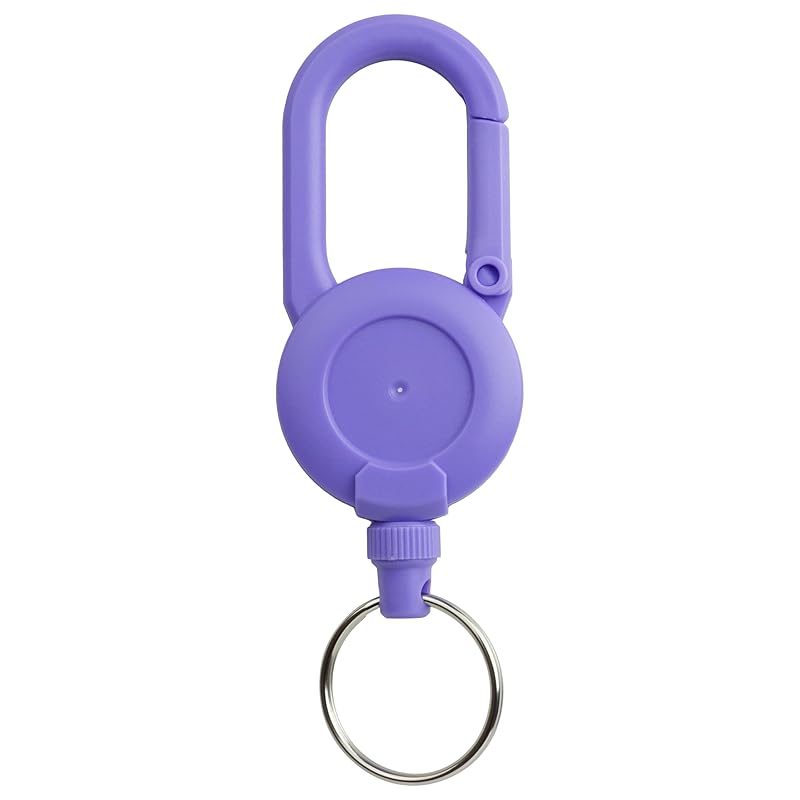 

[KOYOKOMA] key reel reel cute colorful Equipped with carabiner lightweight key ring key code fishing camp outdoor extend Expansion and contraction