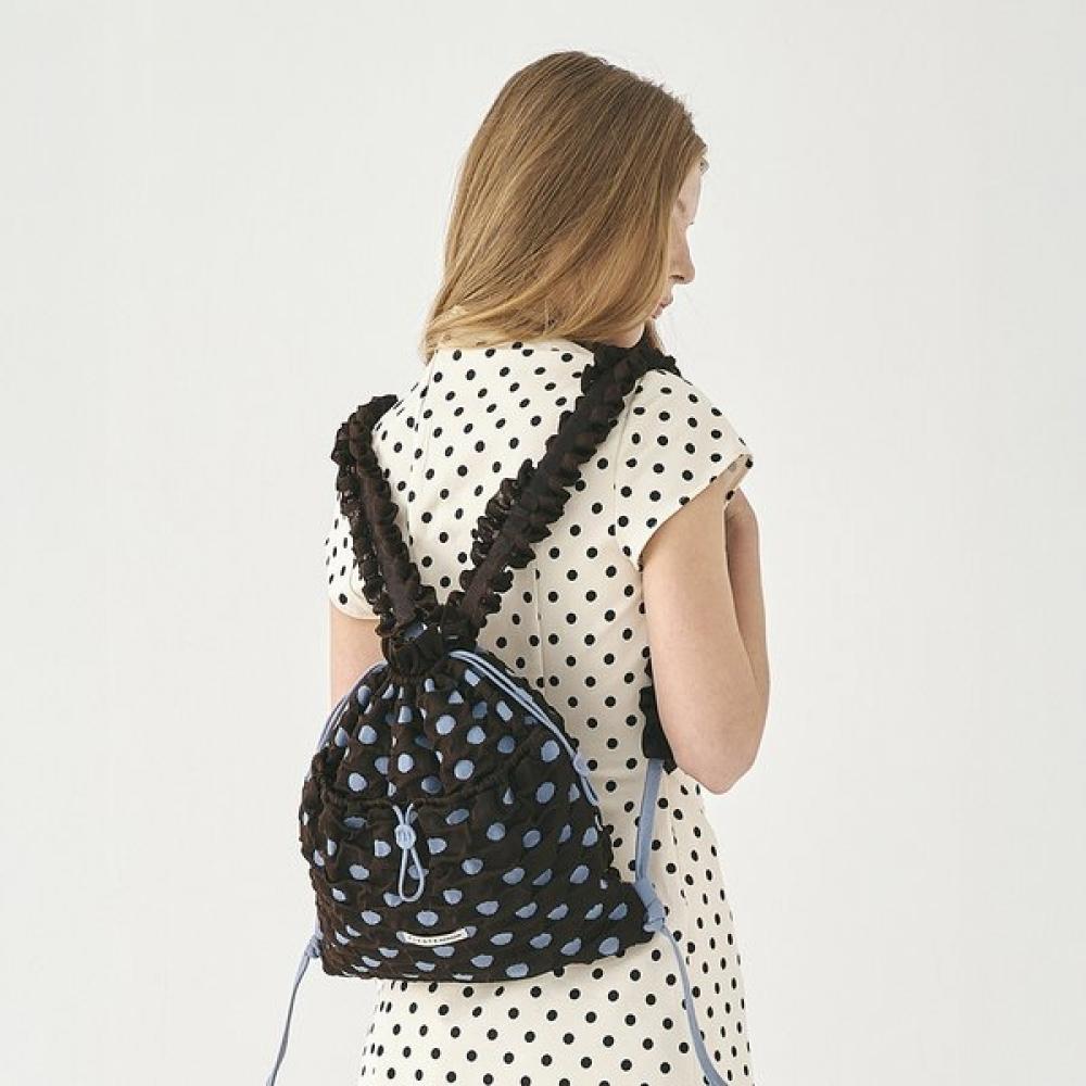 Pleatsmama Brown Polkadot Backpack