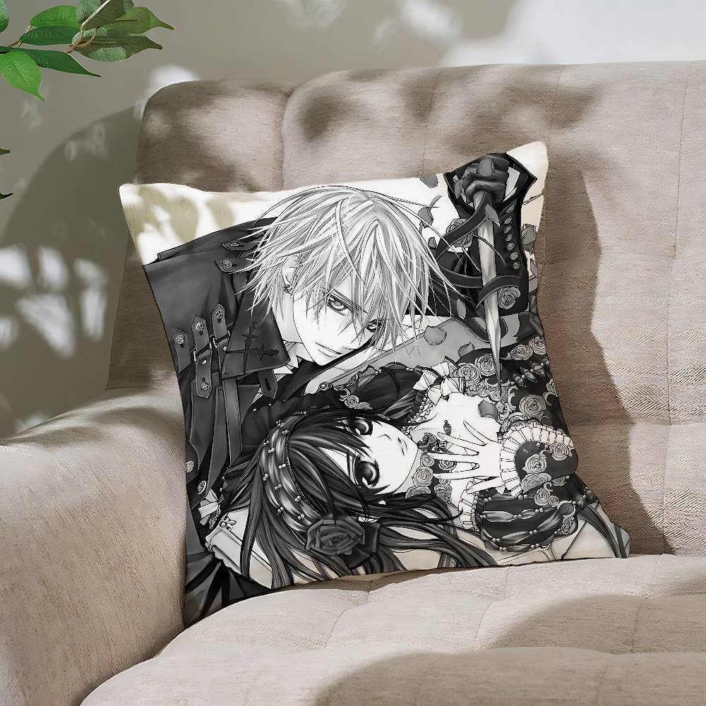 Vampire Knight Anime Kissenbezug Überwurf-Kissenbezug Nordischer Vintage-Stil Kissenbezüge Zuhause Wohnzimmer Sofa Couch Sitz