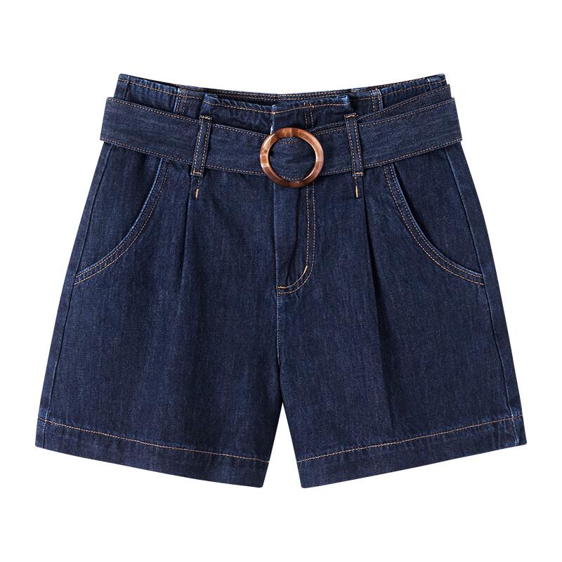 Navigare Women's A-Line Cotton Denim Shorts
