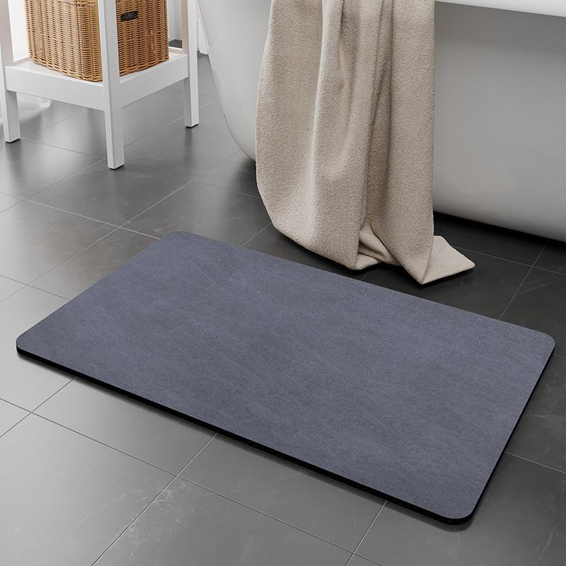 Solid Color Bathroom Mat, Bathroom Floor Mat, Door Entry Household Non-Slip Foot Mat, Water-Absorbing Quick-Drying Door Mat