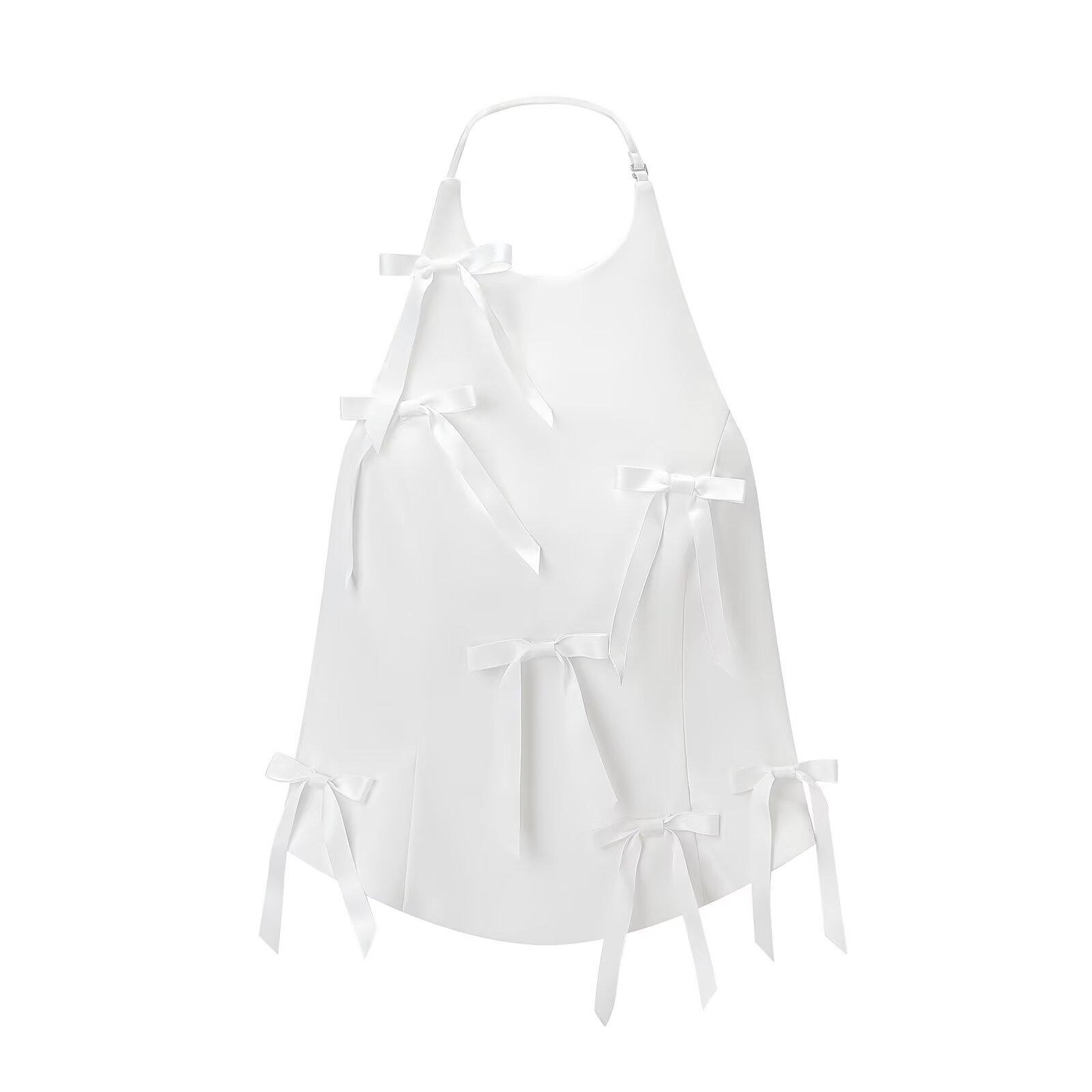 Versatile Women s Backless Halter Top Camisole - European and American Style S белый