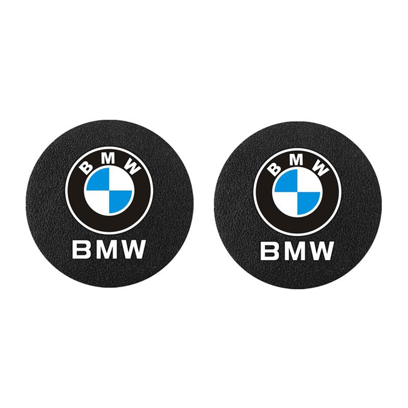 NNEJ4 2Pcs Car Coasters Carbon Fiber Cup Holder Mat For BMW Mini Cooper One JCW WORKS F54 F55 G30 G05 Car Interior Decorative Coasters