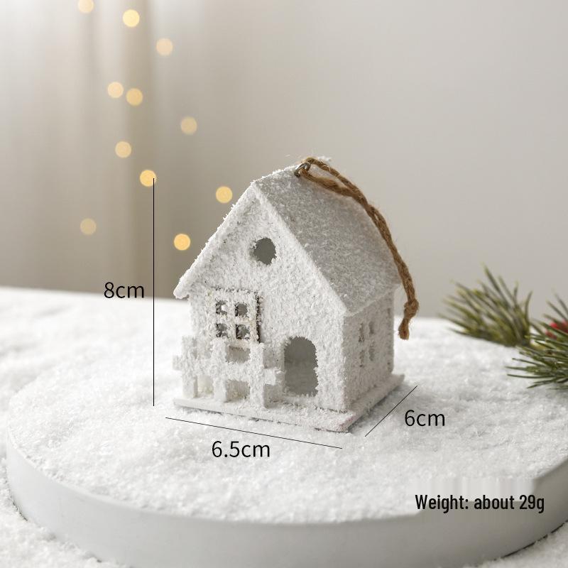 NUCHI Snowflake Wooden Christmas Tree Ornament Pendant