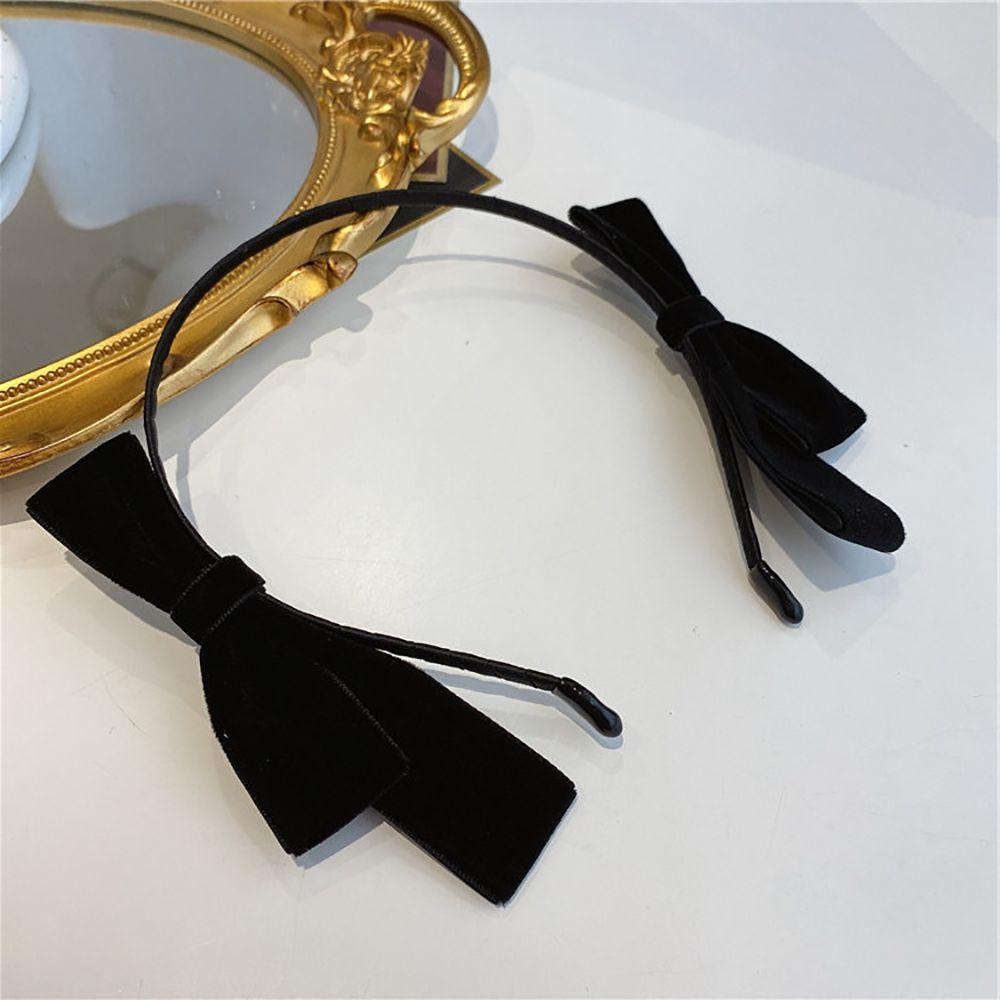 Party Cute Headwear Women Girls Make Up Hair Hoop Hair Bands Velvet Bow Headband Hair Accessories