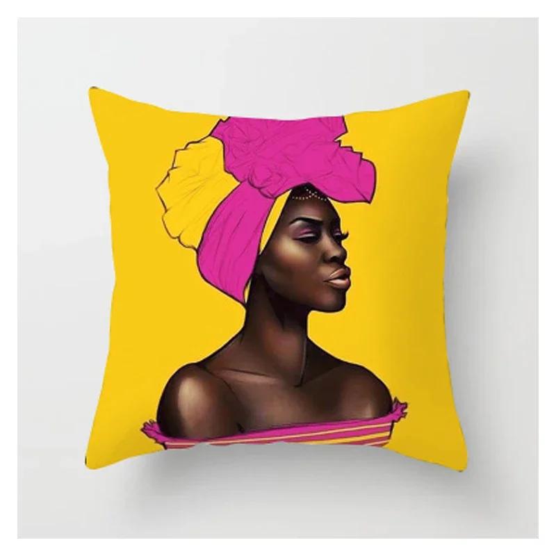 Sofa Zuhause Damen Kissenbezug Kissenbezug Hübsches Mode Mädchen Malerei Weicher Kurzer Plüsch