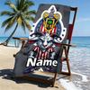 Custom Name Personalized Club Deportivo Guadalajara Print Beach Towel, for Trip Camping Beach Party Home Decor, Birthday Gift for Family & Friends