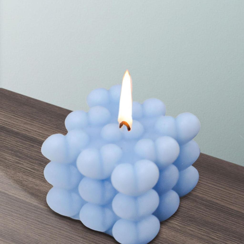 Bubble Cube Candle Aromatherapy ,6.5x6.5x7cm Women Gift White