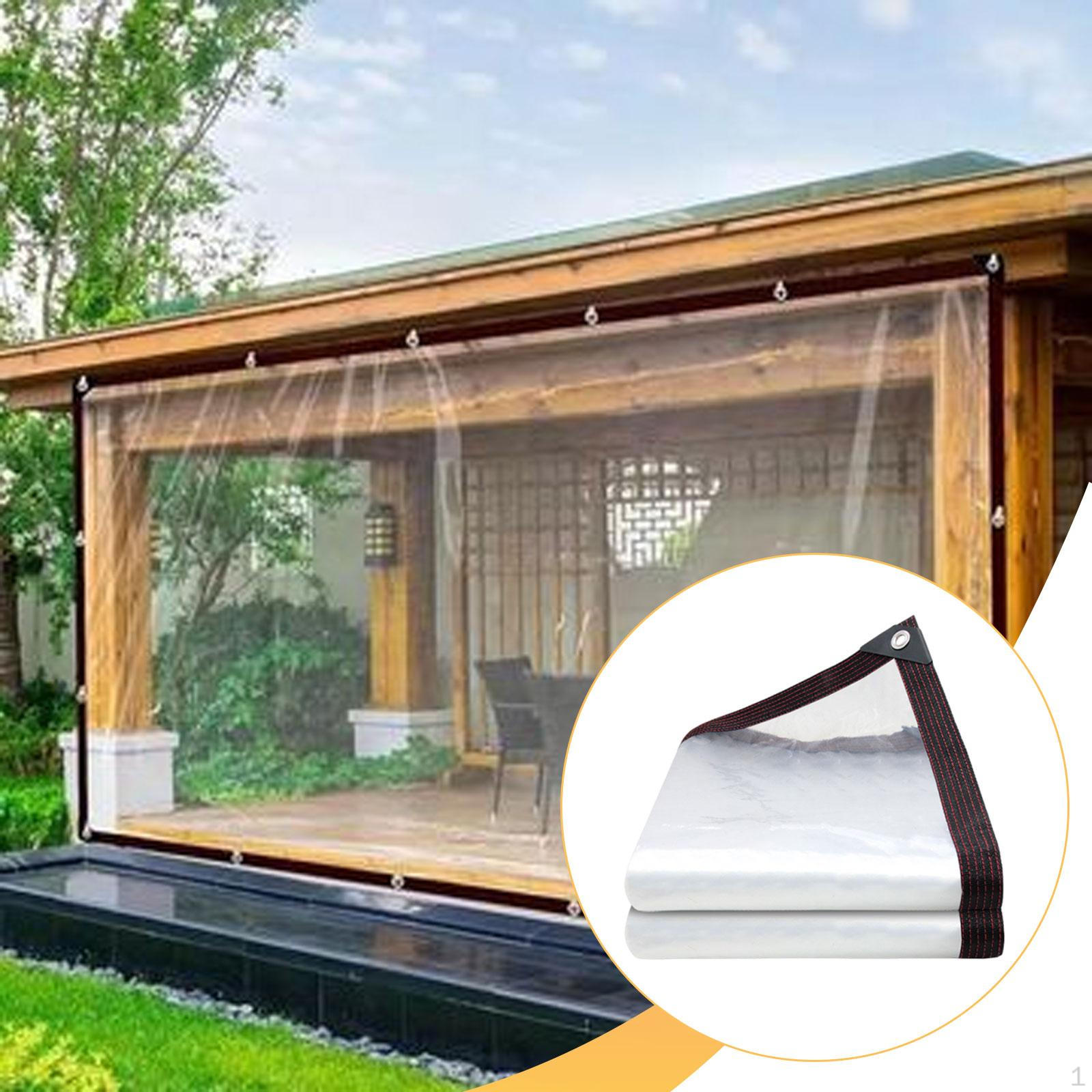 

Clear Tarpaulin Cover, Waterproof, Transparent, Dustproof, Tear-resistant, Versatile, with Eyelets 2mx2m