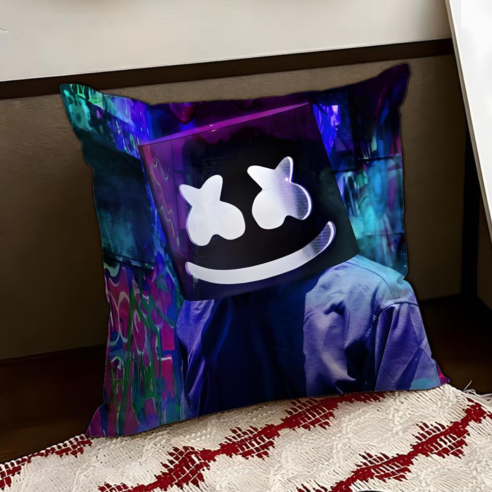 DJ MMarshmello Cushion Cover Reversible Soft Durable Pillow Cover Home  Car MultiScene Use for Daily Comfort