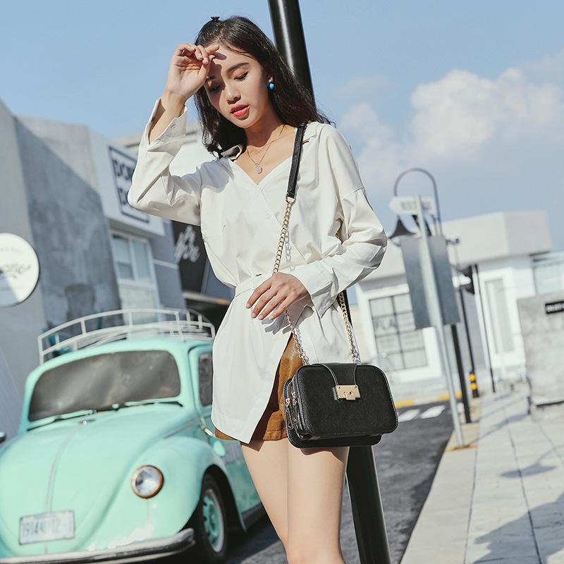 Korean Style Versatile Three-Layer Chain Crossbody Bag - Spring 2019
