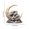 Figurine Elephant Sleeping on The Moon Tabletop Cute Statue Sculpture for Office Living Room Guest