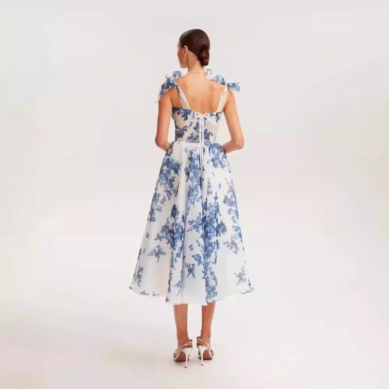 Rochie de seară cu zână din organza de modă pentru femei fără umăr