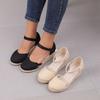 Summer New Women'S Sandals Breathable And Lightweight Solid Color Linen Pointed Toe Slip Sandal Outdoor Wear Sandalias Mujer
