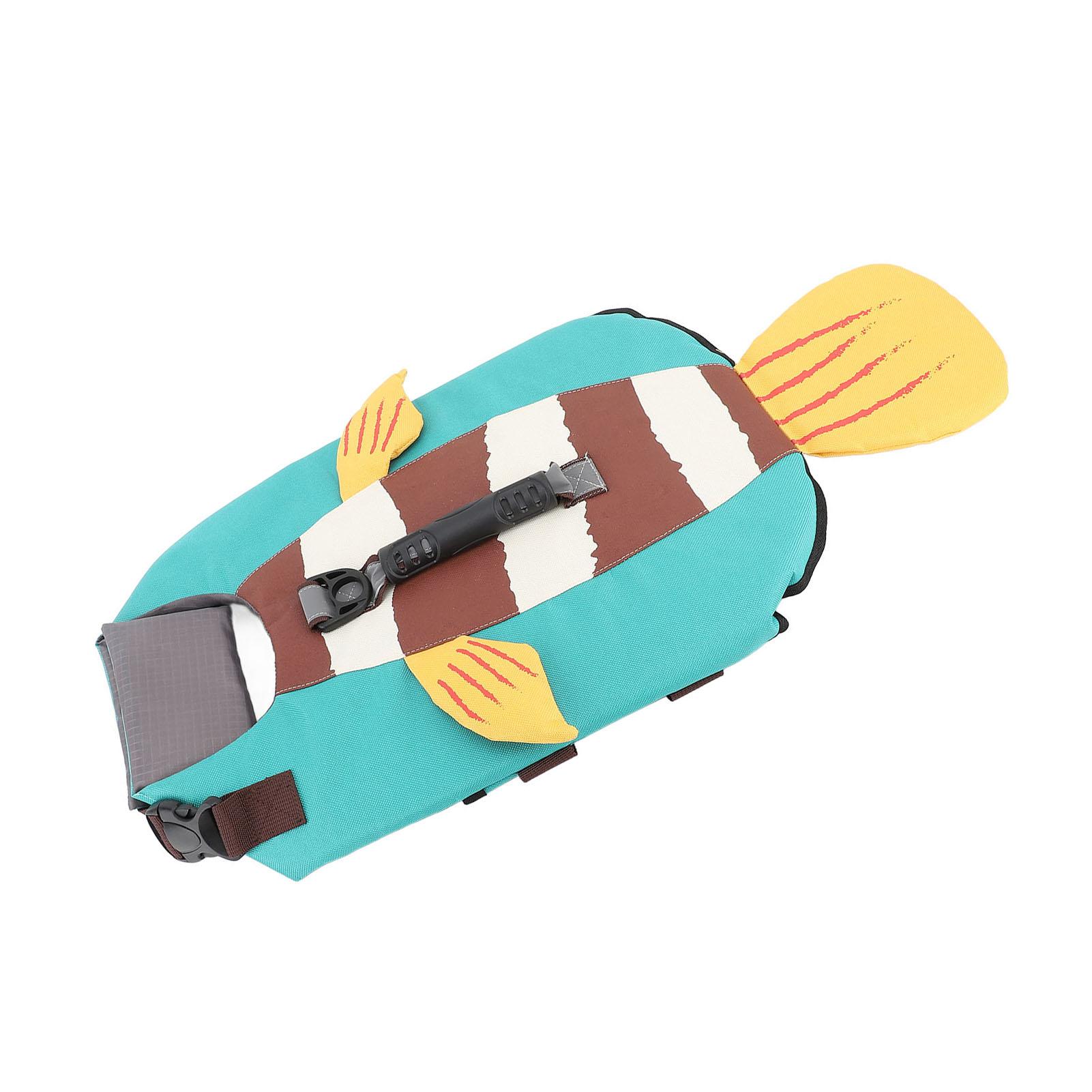 

Dog Life Jacket Reflective Strip Adjustable Dog Life Vest Pet Safety Vest for Swimming Boating S, Applicable Weight: S