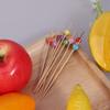 100Pcs Bamboo Fruit Picks Handmade Creative Cocktail Sticks Elegant Bar Party Appetizer Picks for Home Club Ktv