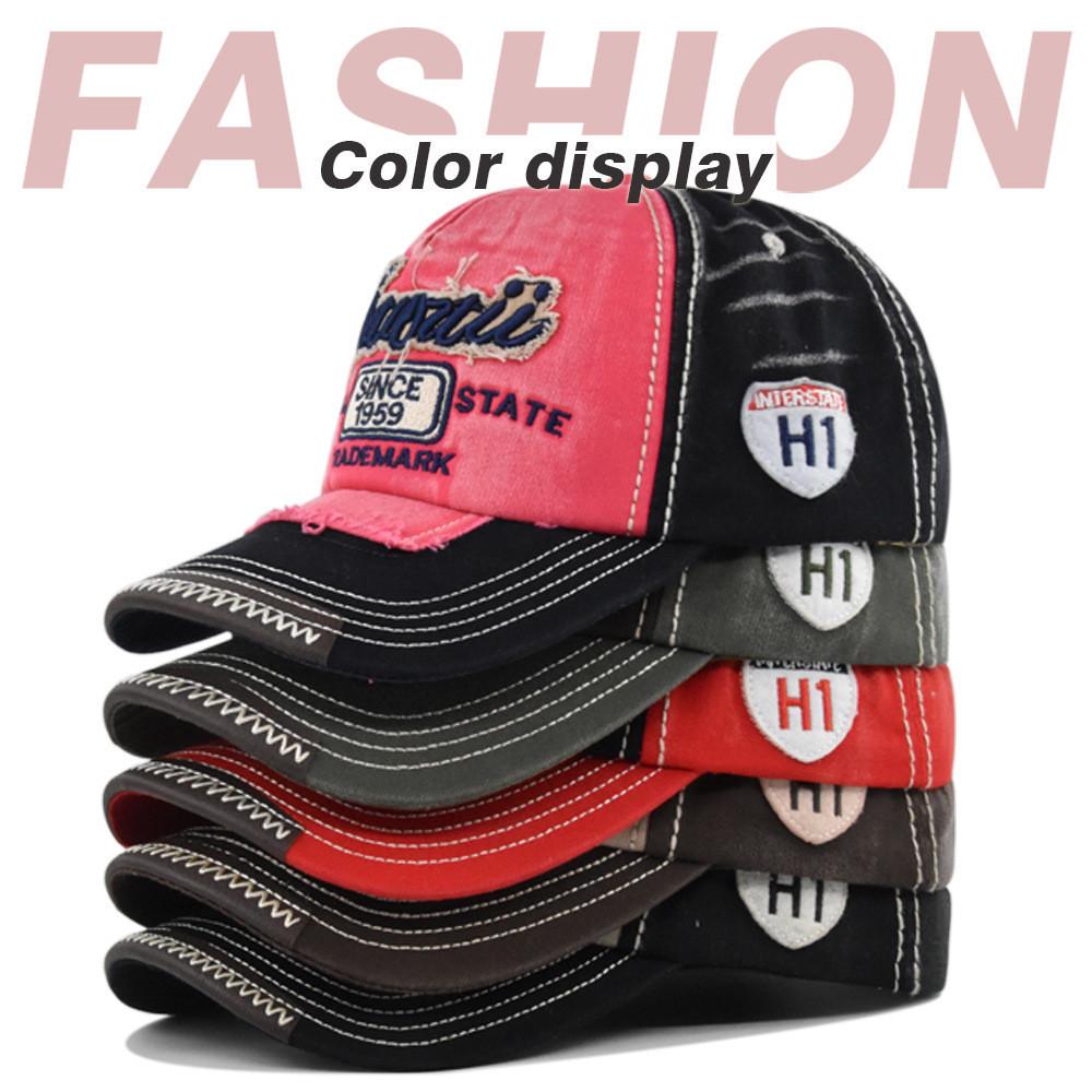 3d Cap Baseball Patch Cloth Embroidered Cap Vintage Color Wash To Make Old Visor