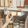 No-Punch Tinfoil Organizer Plastic Hanging Cabinet Storage Shelf Cling Film Organizer  Kitchen