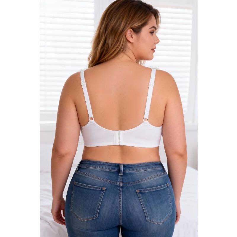 Wireless Lace Ultra Thin Plus Size Bra For Big Chest Push Up