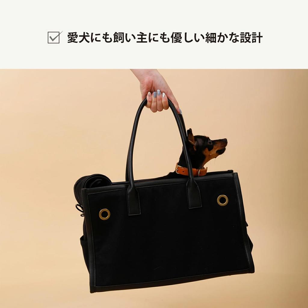 Piping Tote Carry M Dog Carry Case Carry Bag Carry Tote Canvas Cool Stylish Brown [citydog]