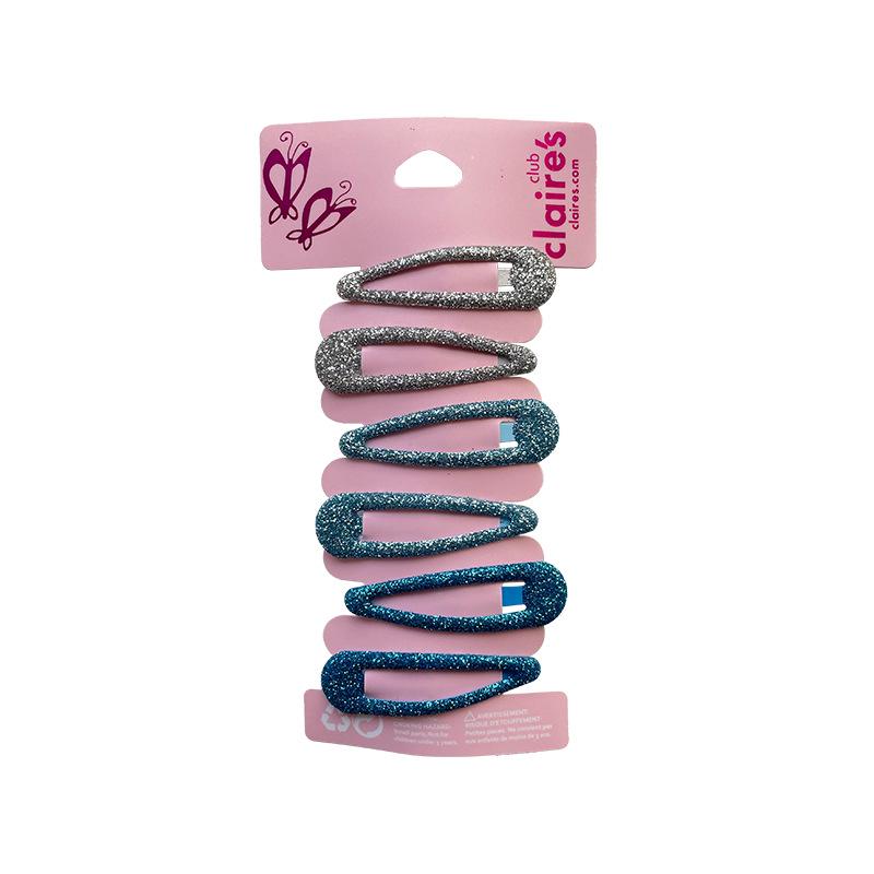 5cm Epoxy Resin Glitter BB Clip with Onion Powder Sequins - Colorful Hairpin for Girls, Bangs & Side Clip