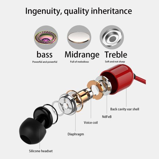 3-Meter 3.5mm Plug In-Ear Wired Earphone Broadcast Live Headset with/without Mic