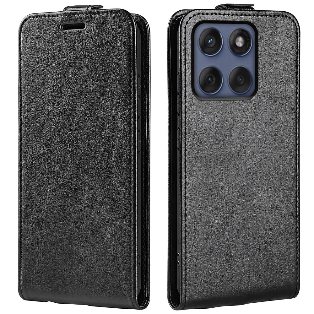 

Чехол для Motorola Edge 60 Fusion 5G с отделениями для карт, кожаный чехол-книжка с вертикальным откидыванием Black