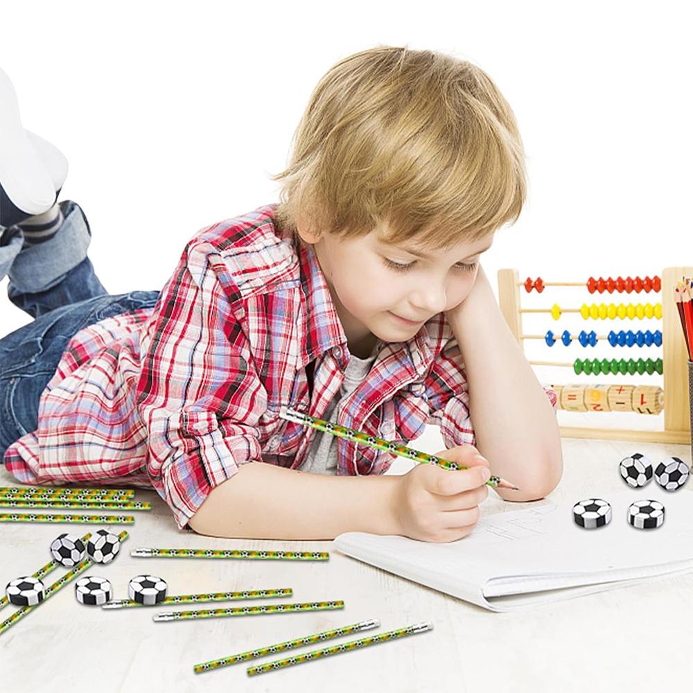 Children's Football Pencils with Eraser for Home School Office Supplies