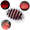 Motorcycle Tail Light Flush Mount LED Rear Stop Brake Lamp Vintage Grille Housing for Road Bike and Moped