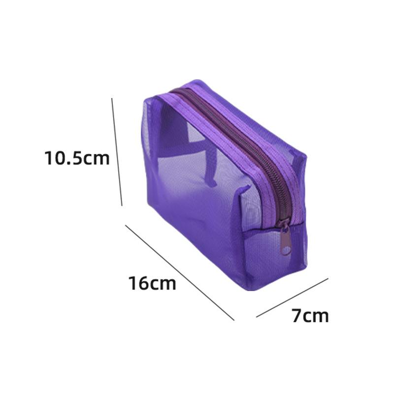 Nylon Mesh Cosmetic Bag Storage Lipstick Bag Earphone Data Cable Storage Bag Portable Travel Storage Bag