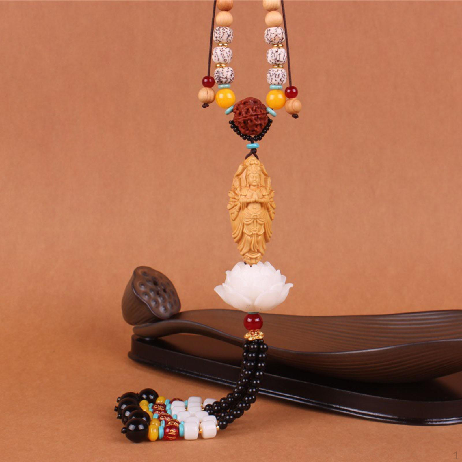 

Статуя Будды, автомобильный кулон, 28 см, висячий орнамент, автомобильные аксессуары, деревянный подарок, универсальная кисточка Style F