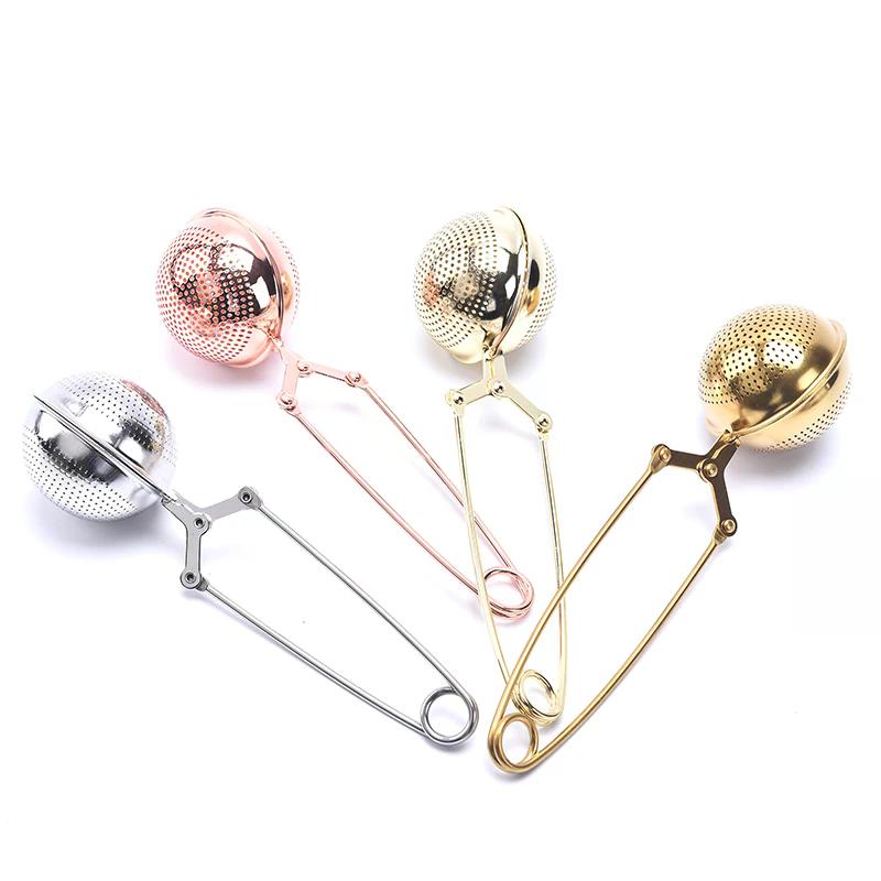 1PC Stainless Steel Tea Infuser Sphere Tea Strainer with Handle Spice Filter Tea Ball for Brewing Loose Leaf Tea