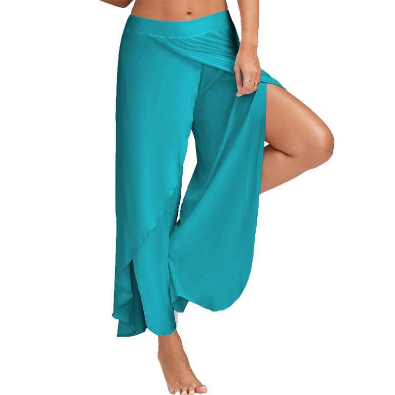 Buy Fashion Plain Women Chiffon Flare 