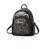 New Sequin Women Backpack 2022 Rhinestone Lovely Cat Women's Female Leather Backpack School Bags Korea Dual-use Shoulder Bags