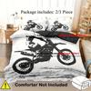 3D Print Motocross Bedding Set for Boys Adults Men Off-road Race Motorcycle Duvet Cover Bed Cover Home Polyester Quilt Cover
